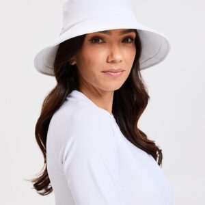 Solbari Wide Brim Swim Sun Hat UPF50+ White