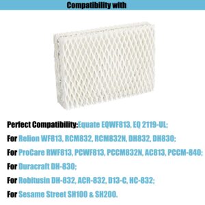 Strivy 4 Pack WF813 Humidifier Filter Replacement for Equate EQWF813,Relion WF813 RCM-832 RCM-832N,ProCare RWF813 PCWF813 PCCM832N AC813 PCCM-840,Equate EQ-2119-UL Cool Mist Humidifiers Wick Filters