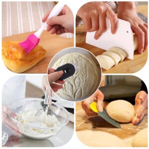 Palksky Sourdough Proofing Baskets Silicone Kit, Sour Dough Kit Sourdough Baking Supplies - Round & Oval Bowls Tools, Sourdough Bread Baking Supplies, Bread Proofer Essentials for Beginners