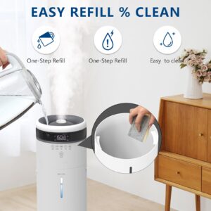 Humidifiers 4.5Gal/17L Humidifier Large Room Top Fill Large Humidifiers for Home 2000 sq ft with Remote Control Large Room Humidifier Quite Whole House Humidifier for Bedroom Tower Humidifier Plant