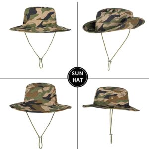 Sun Hats for Men Women Boonie Hat Foldable Fishing Hat UPF 50+ Bucket Hat for Fishing Hiking Garden Safari Beach