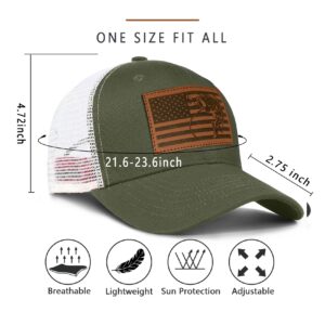 Fishing Hat Fishing Gifts for Men Bass Fish Flag Hat Father's Day Christmas Birthday Gifts for Dad Husband Grandpa Trucker Hat Snapback Baseball Cap