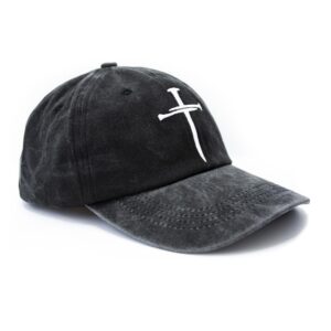 Christian Hats for Men Women Religious Cross Baseball Cap Jesus Adjustable Hat Pastor Gift for Men Gray