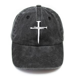 Christian Hats for Men Women Religious Cross Baseball Cap Jesus Adjustable Hat Pastor Gift for Men Gray