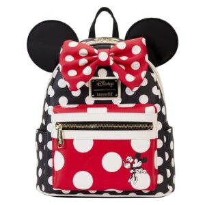 loungefly disney minnie rocks the dots classic mini backpack