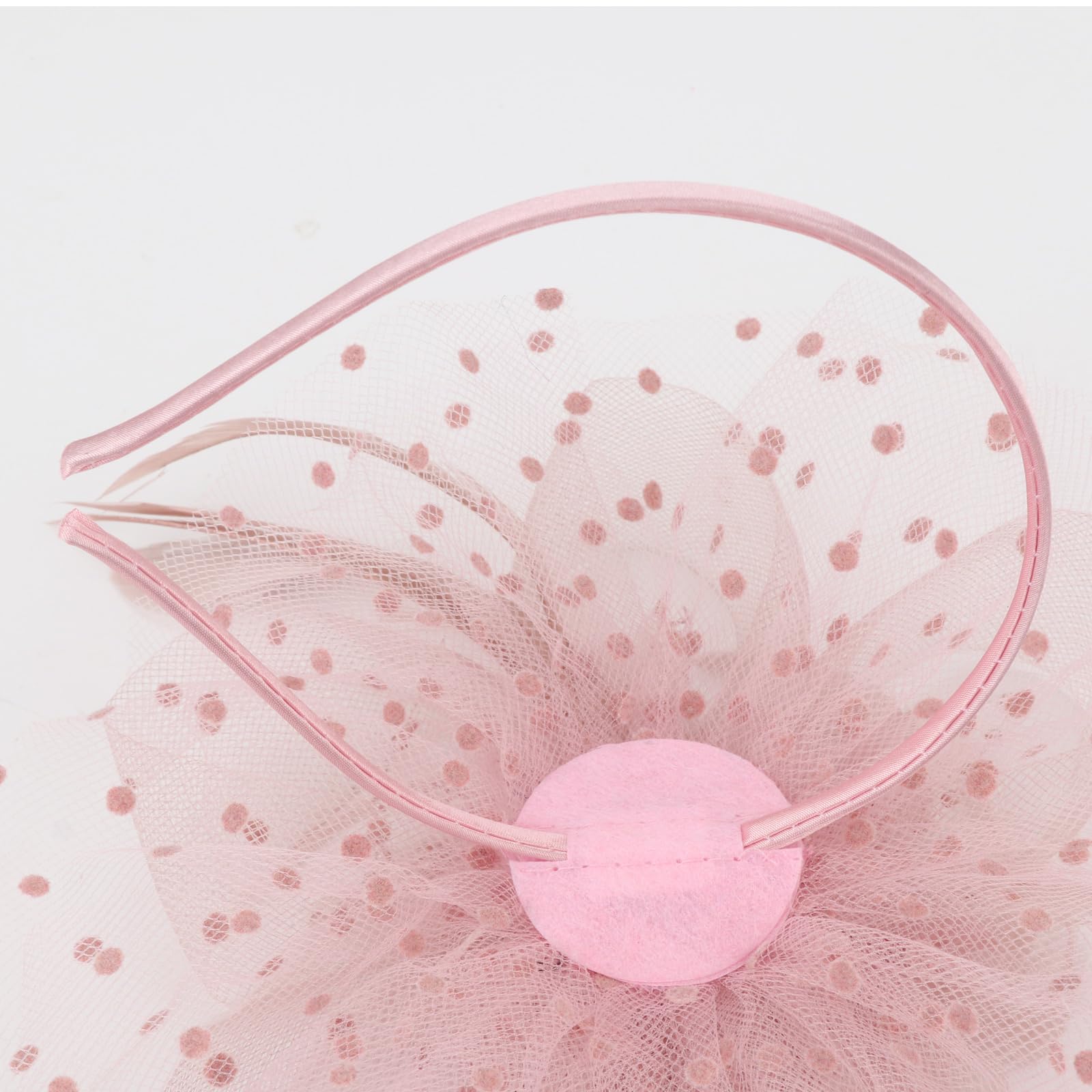 DRESHOW Fascinators Hat Feather Headband Women's Fascinators Tea Party Headwear with Clip Flower Head Band for Girls & Women