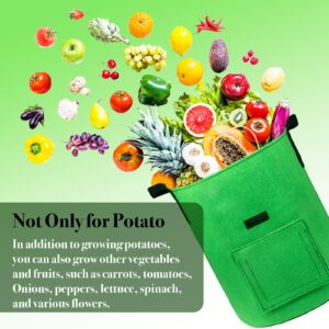 kopotma 5Packs Colorful Potato Grow Bags, Heavy Duty Potato Grow Bags with Flap, Potato Bags for Growing Potatoes Potato Planter Potato Growing Containers Potato Growing Bags, 10Gal