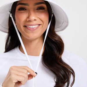 Solbari Wide Brim Swim Sun Hat UPF50+ White