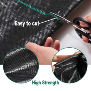 GEIGUIWA 3ftx50ft Weed Barrier Landscape Fabric Heavy Duty,Weed Control Garden Cloth Woven Geotextile Fabric for Flower Bed,Driveway Fabric Ground Cover(3.2OZ)