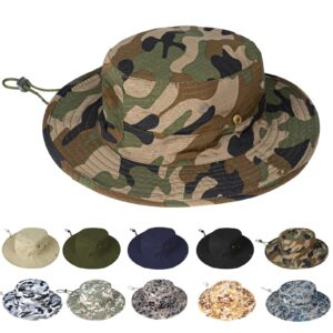 Sun Hats for Men Women Boonie Hat Foldable Fishing Hat UPF 50+ Bucket Hat for Fishing Hiking Garden Safari Beach