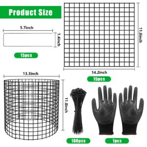 5 Pack Plant Protector from Animals, 13x12 inch Wire Plant Cages Mesh Plant Cage Garden Plant Protector, Sturdy Bunny Barricades Chicken Wire Cloche Plant Protectors for Keeping Bunny Animals Out