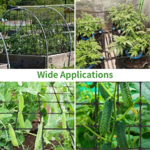 Trellis Netting, Scrog Net with 4 Hooks, 4x4 Trellis Net for Grow Tent, Heavy-Duty Plant Net for Cucumber Gardening and Horticulture, Grow Tent Accessories(1 Pack)