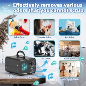 Ozone Generator 25,000mg/h - Commercial Ozone Machine, High Capacity Ozone Machine Odor Removal & Home Ozone Generator, Ideal for Home, Basement, Smoke, and Pet Room etc