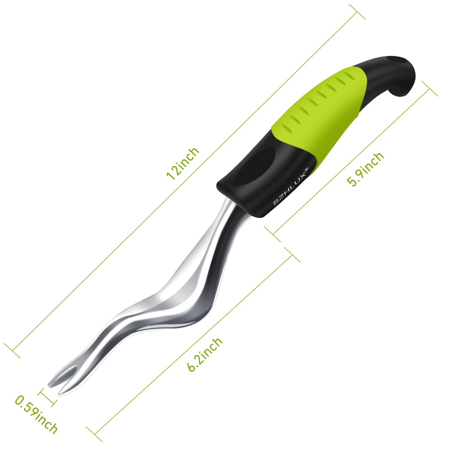 SZHLUX Hand Weeder Tool, Premium Weed Puller Tool for Garden, Gardening Hand Tool with Ergonomic Handle (Green)