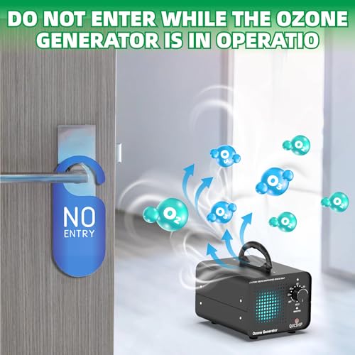 Ozone Generator 12,000mg/h & Ozone Machine Odor Removal - O3 Deodorizer, High Capacity Commercial Ozone Machine, Home Ozone Generator for Car, Rooms, Smoke and Pets - Qucship