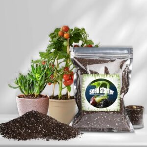 Doter Organic Seed Starter Premium Potting Soil Mix 1qt, All Natural Seed Starter Mix for Fast Germination and Vigorous Seedlings with Strong Root Systems