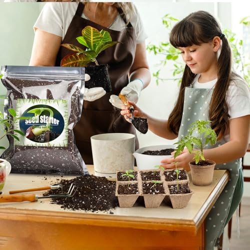 Doter Organic Seed Starter Premium Potting Soil Mix 1qt, All Natural Seed Starter Mix for Fast Germination and Vigorous Seedlings with Strong Root Systems