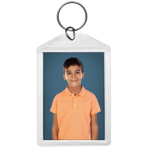 snapins 2" x 2.875" clear acrylic photo keychains - pack of 5