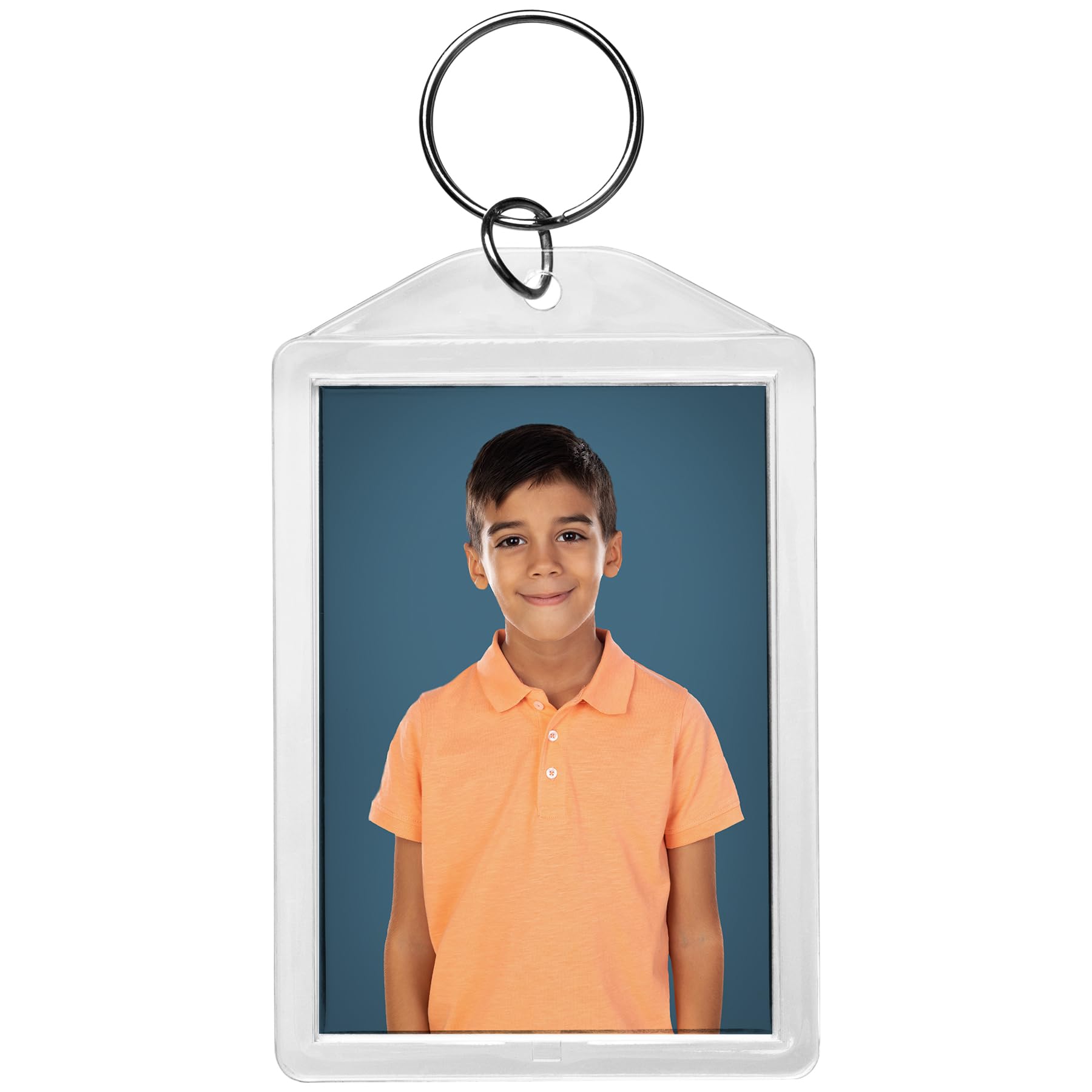 Snapins 2" x 2.875" Clear Acrylic Photo Keychains - Pack of 5