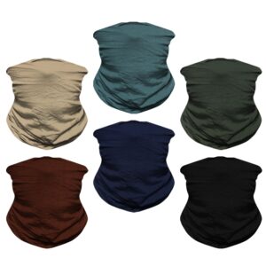 Neck Gaiter for Men Women Headwear Bandana Head Wrap Face Scarf Mask Cover Warmer Balaclava-Seamless & Versatile (A-Classic Solid 1)