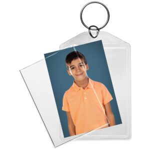 Snapins 2" x 2.875" Clear Acrylic Photo Keychains - Pack of 5