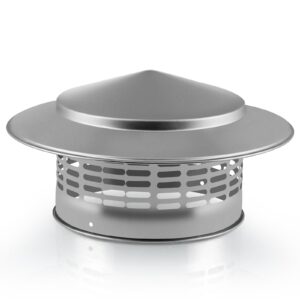 singvon 6 inch round chimney cap, 304 stainless steel chimney cover with screen, stove pipe chimney cap, silver