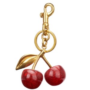 MINKARS Cherry Bag Charm, Cherry Keychain Accessory Purse Charm