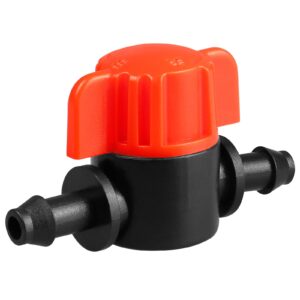 Gardrip 1/4" Drip Irrigation Valve：25 Pack Drip Irrigation Shut Off Switch Valve Fits 1/4 Inch Drip Irrigation Tubing Drip Line Cut Off Valve for Garden Lawn Irrigation System