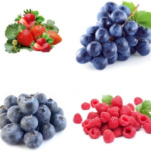 Mixed Fruit Seeds 1000+ Berry Seeds for Planting - Strawberry Raspberry Blueberry & Grape Seeds Fresh Fruit Seeds - Individually Packaged