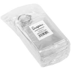 Snapins 2" x 2.875" Clear Acrylic Photo Keychains - Pack of 5