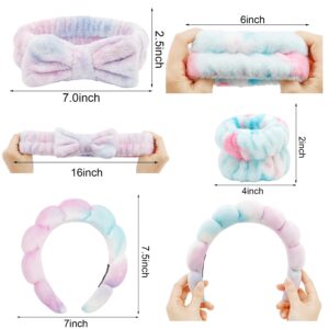 Chanaco Spa Headband, Makeup Headband with Wrist Bands, Hair Accessories for Washing Face and Teen Girl Gifts for Women