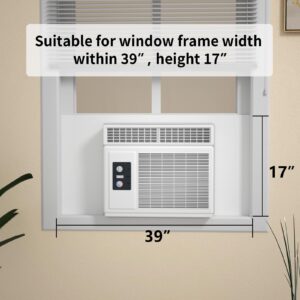 SZZSAF Window Air Conditioner Side Insulated Panel, 1PIC Full Surround Insulation Panels Window Seal Kit, WinterSummer Winter Heat and Draft Insulating,Insulation foam material (WHITE)