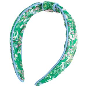 lilly pulitzer low know headband for women, colorful knotted headband, cute hair accessories for women (blossom views)