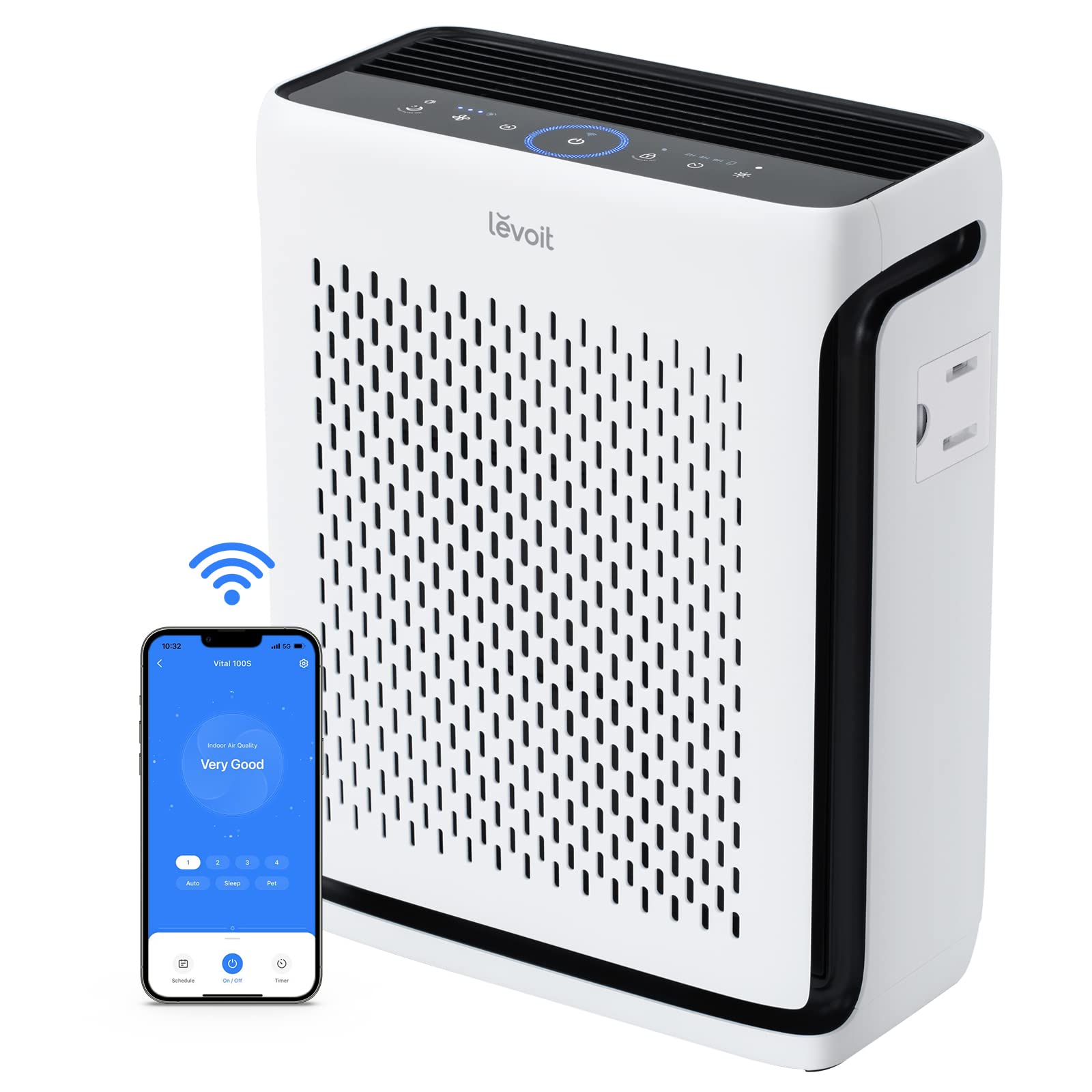 LEVOIT Air Purifiers for Home Large Room Bedroom Up to 1110 Ft² with Air Quality and Light Sensors & Vital 100S Pet Allergy Air Purifier Replacement