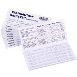 24pcs larger lines check registers for personal checkbook