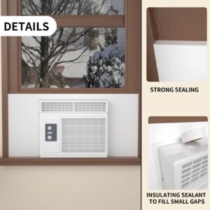 SZZSAF Window Air Conditioner Side Insulated Panel, 1PIC Full Surround Insulation Panels Window Seal Kit, WinterSummer Winter Heat and Draft Insulating,Insulation foam material (WHITE)