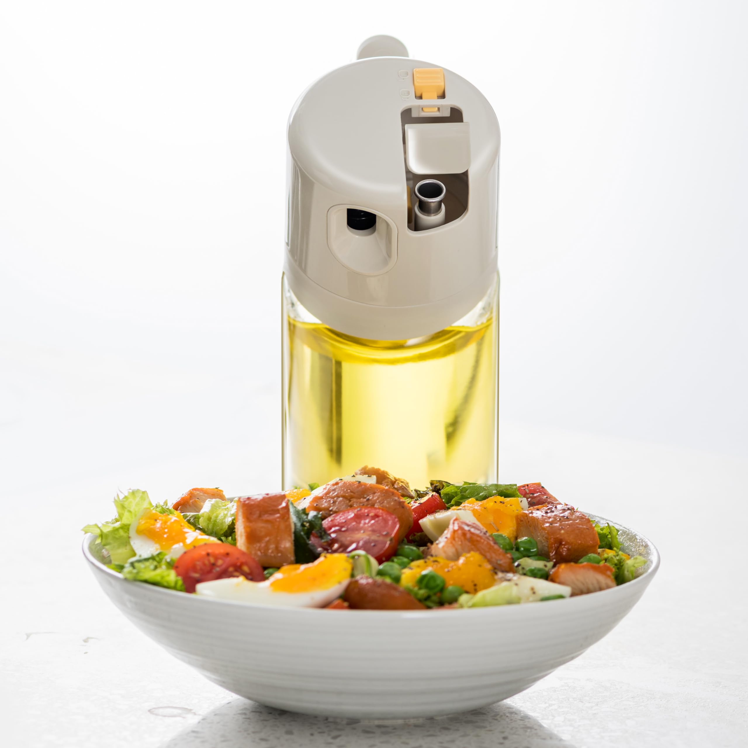 MDZF SWEET HOME 2 in 1 Olive Oil Dispenser and Oil Sprayer Bottle,18oz Oil Dispenser Bottle for Kitchen,Oil Sprayer for Cooking, Kitchen, Salad, Barbecue