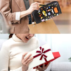 Wallet for Women,Funny TV Show Merchandise TV Show Gift PU Leather Card Holder Organizer Ladies Clutch Travel Purse,Phone Credit Card Money Holder with Many Rooms Durable Zipper Purse