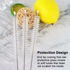 Straw Cleaner Brush for Stanley 40 30oz Straws,Straw Cleaner for Simple Modern Straw, 10 Pack Cleaning Brush,Straw Cleaner Brush Extra Long 12.4 Inch for Stainless, Silicone, Glass and Plastic Straws