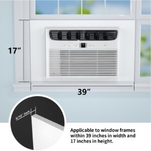 ZENGSHI LIFE MUSEUM Window Air Conditioner,Side Insulated Foam Panel, Summer/Winter Heat and Draft Insulating,One-Piece Full Surround Insulation Panels Window Seal (WHITE)