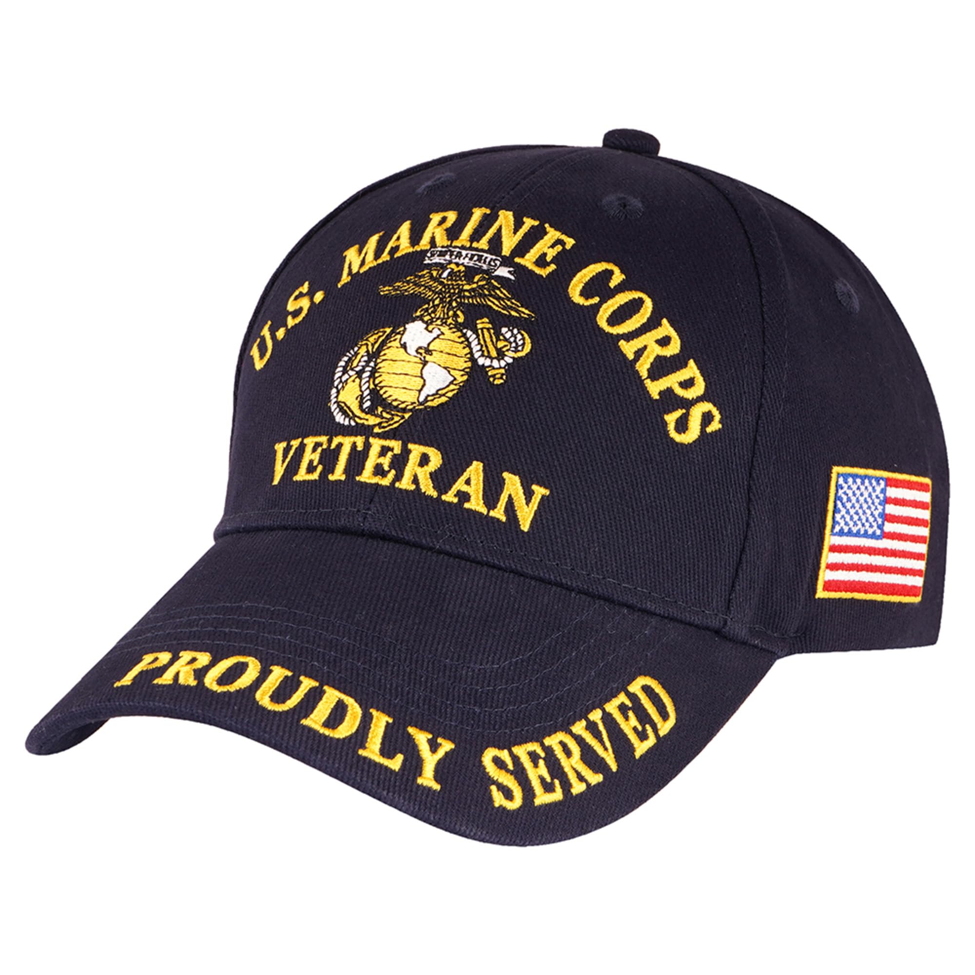 Trendy Zone 21 USMC Hat for Men and Women | Veteran Proudly Served Unisex Black US Marine Corps Cap, Officially Licensed Product | Semper Fi | Navy Blue