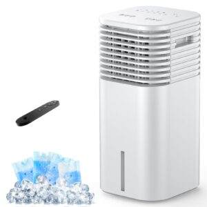 windowless portable air conditioner, 15h timer & 120°oscillation, 3-in-1 portable ac unit with remote, 2-gal tank, 3 modes & 3 speeds, ultra-quiet 24" ventless swamp cooler for room home office