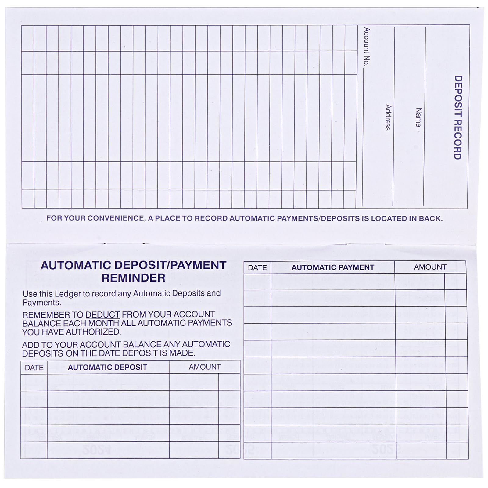 24PCS Larger Lines Check registers for Personal Checkbook