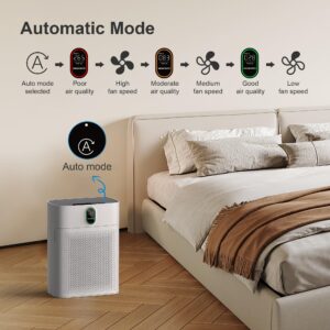 MORENTO Smart Air Purifier HY4866-WF Bundle with Enhanced Version Replacement Filter 4 Pack