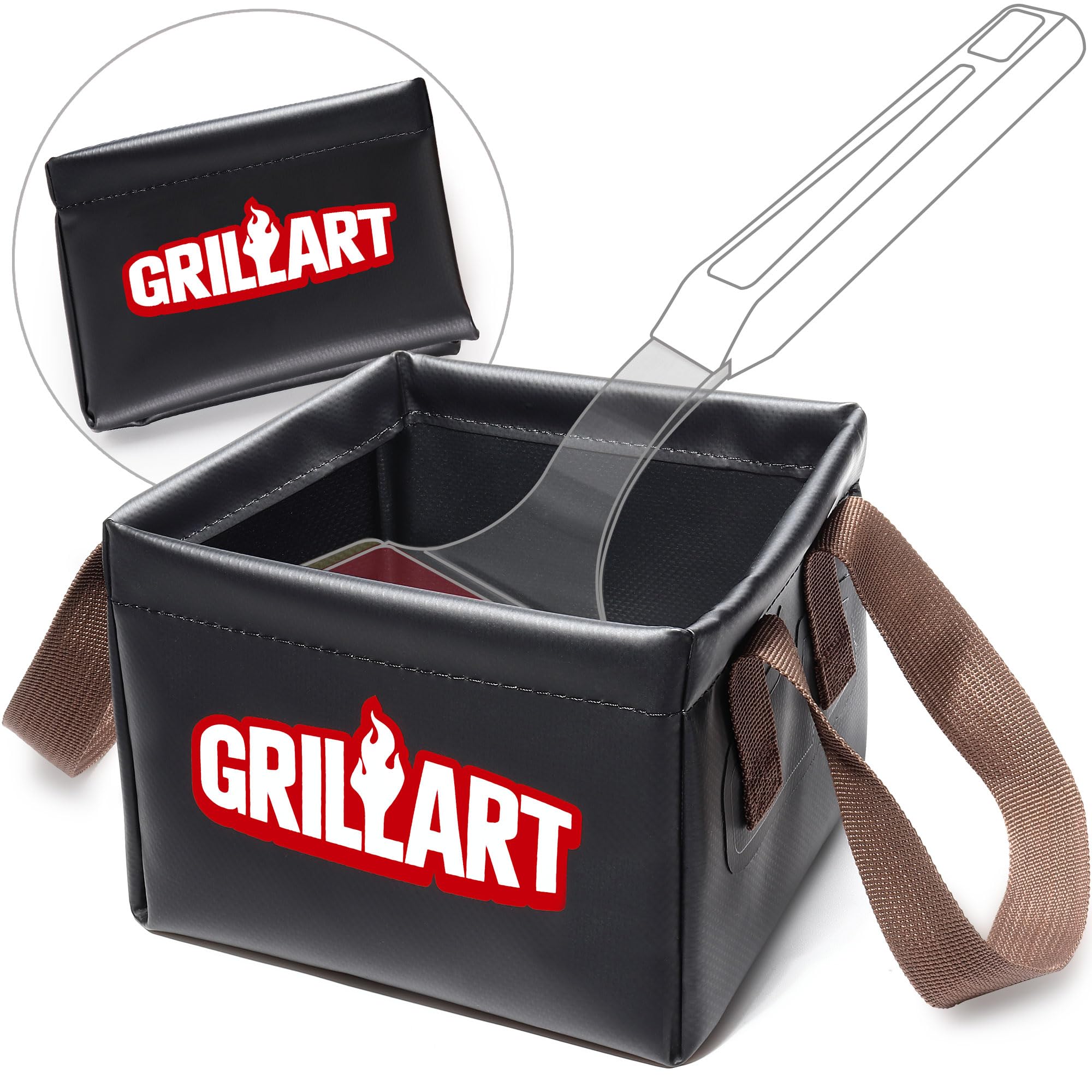 GRILLART Grill Brush Bristle Free, Soak Basin, Perfect Partner for SteamWizards Grill Brush (Only Soak Basin No Grill Brush)