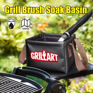 GRILLART Grill Brush Bristle Free, Soak Basin, Perfect Partner for SteamWizards Grill Brush (Only Soak Basin No Grill Brush)