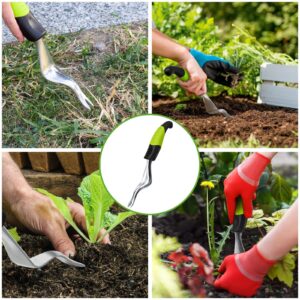 SZHLUX Hand Weeder Tool, Premium Weed Puller Tool for Garden, Gardening Hand Tool with Ergonomic Handle (Green)