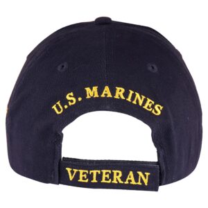 Trendy Zone 21 USMC Hat for Men and Women | Veteran Proudly Served Unisex Black US Marine Corps Cap, Officially Licensed Product | Semper Fi | Navy Blue