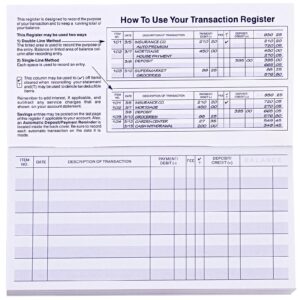 24PCS Larger Lines Check registers for Personal Checkbook