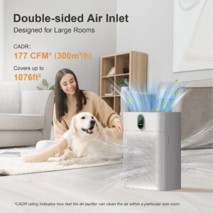 MORENTO Smart Air Purifier HY4866-WF Bundle with Enhanced Version Replacement Filter 4 Pack